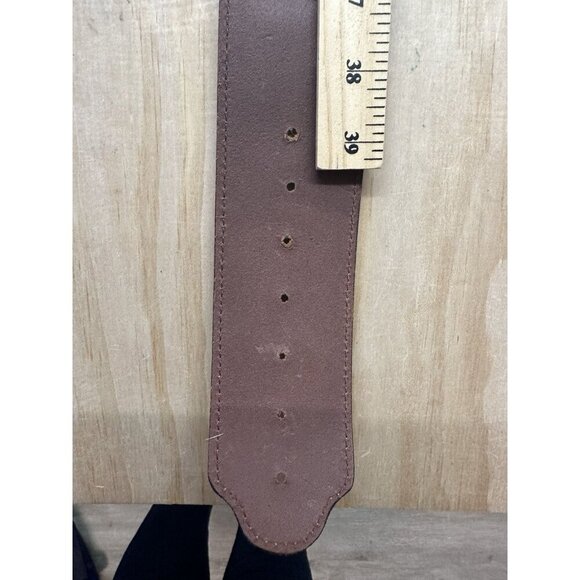 Chico's Womens Brown Leather Southwestern Concho Wide Cowboy Rodeo Belt Size M L - Picture 6 of 6